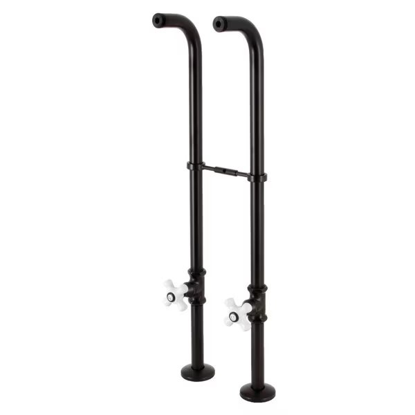 CC266S5PX Freestanding Supply Line with Stop Valve, Oil Rubbed Bronze, Kingston Brass, Mfr#: CC266S5PX